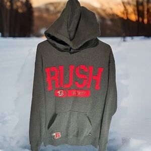 Rapid City RUSH  CHL Minor Hockey-Gray Hoodie,Adult Med  80%Cotton/%20 Poly EUC